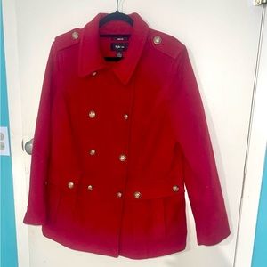 Style & Co. Women’s Red Pea Coat - Size Large